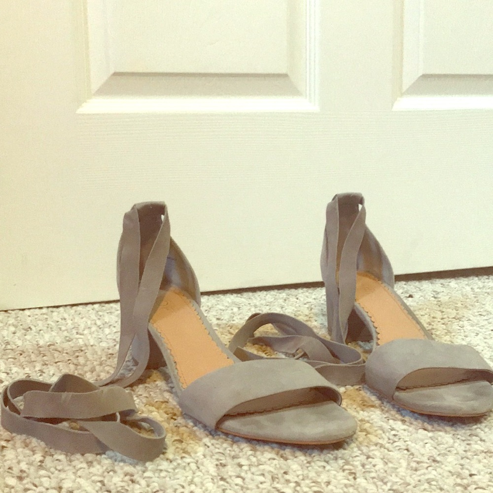 LOFT Grey block heel